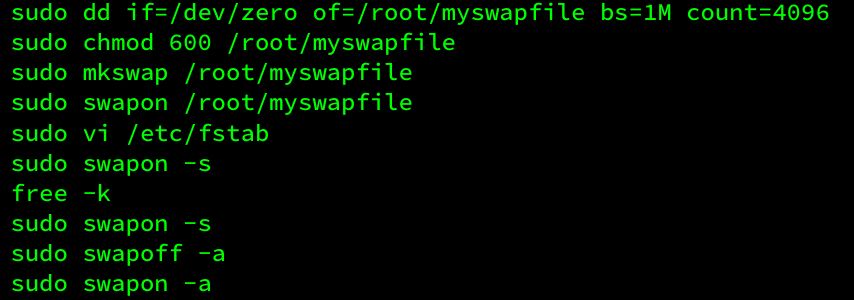 Swap file commands