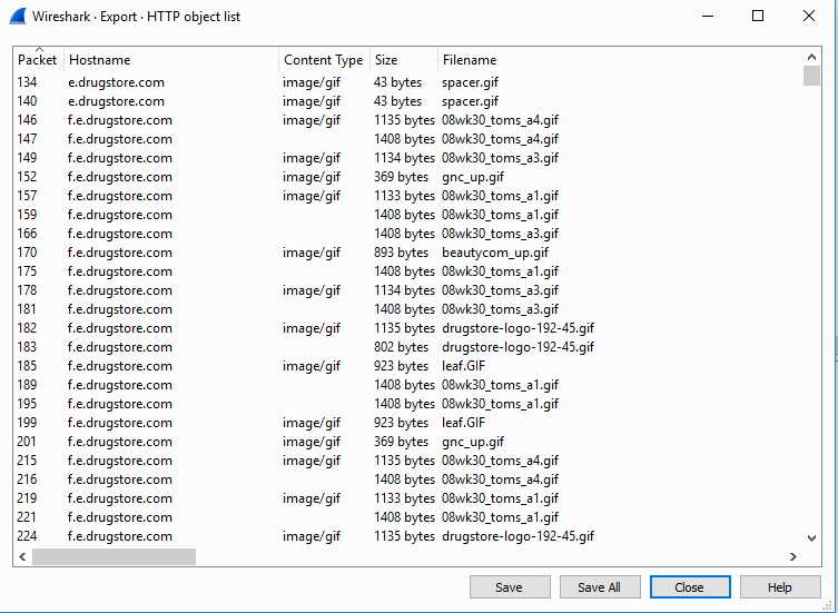 CloudShark Challenge WS HTTP Object List
