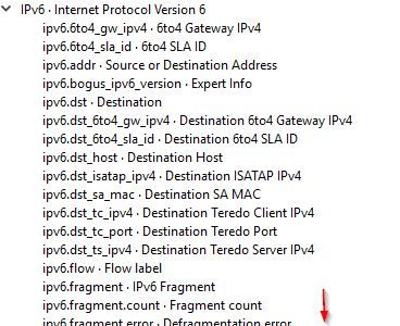 IPv6 filters